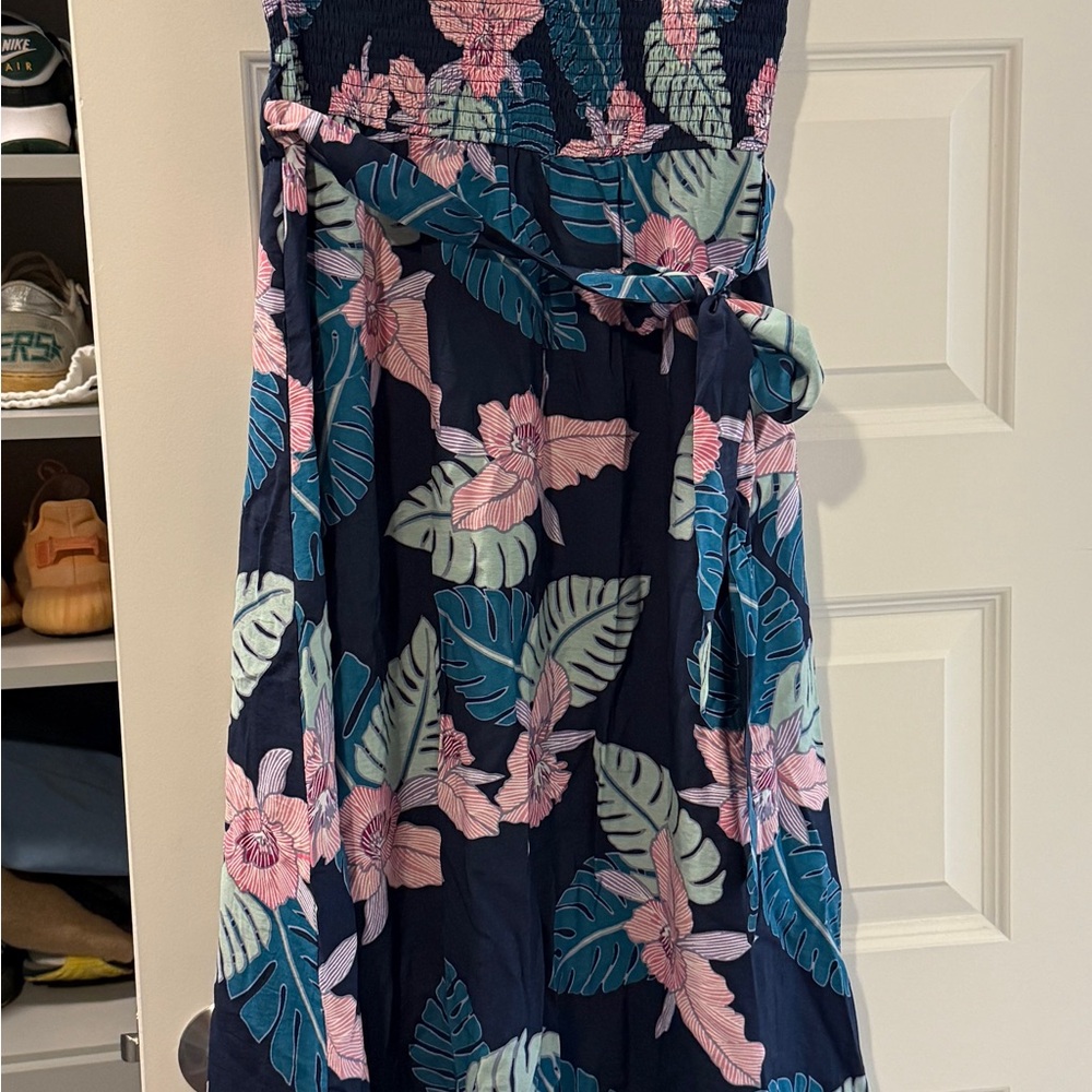 She + Sky Navy Floral Maxi Dress